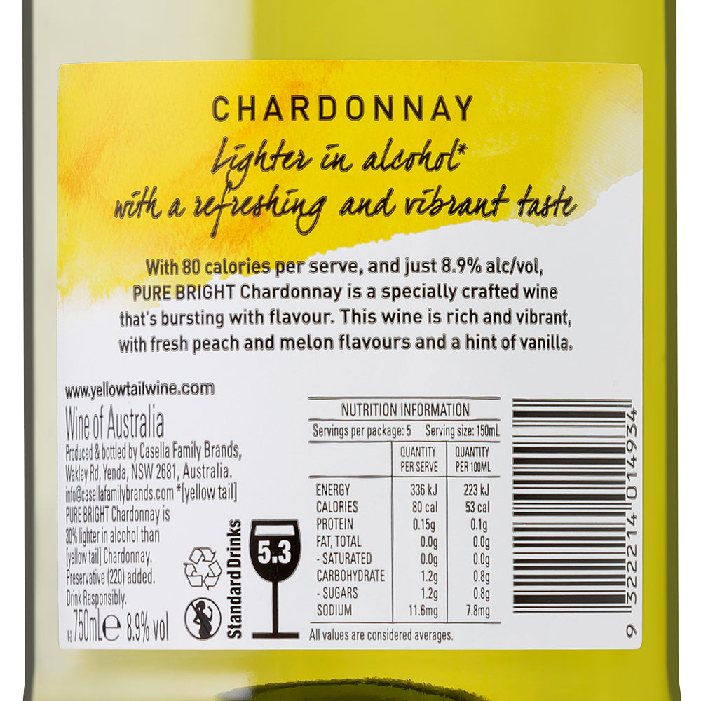 [yellow tail] PURE BRIGHT Chardonnay