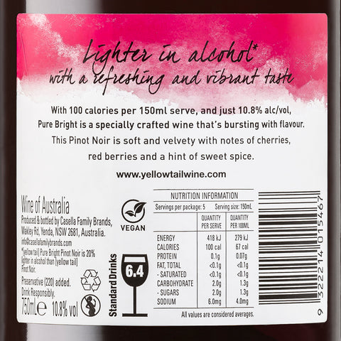 [yellow tail] PURE BRIGHT Pinot Noir
