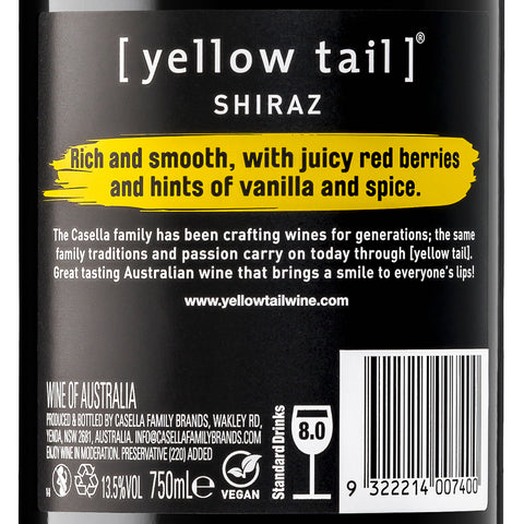 [yellow tail] Shiraz